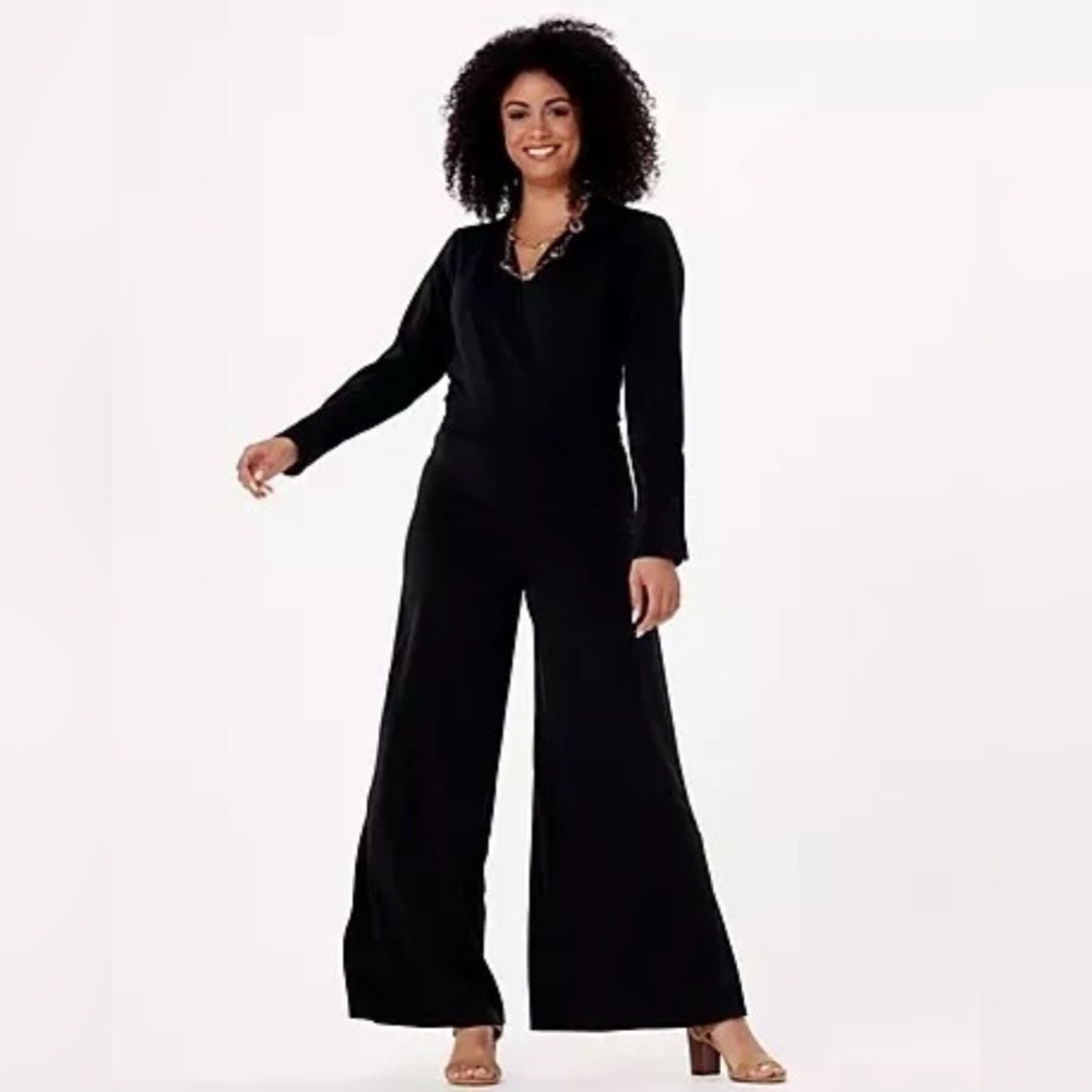 Lisa Rinna Black Long Sleeve Jumpsuit